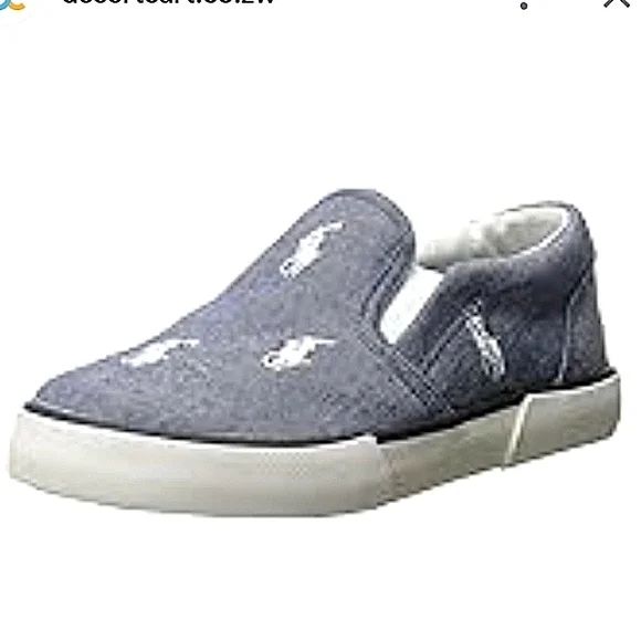 POLO Ralph Lauren Bal Harbour Big Pony Slip-On Kids Sneakers EUC - Picture 4 of 11